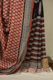 Red HBP Cotton Saree - SRRCS3682