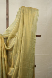 Mint Gold Tissue Tussar Silk Saree - SRMGTTSS588