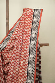 Red HBP Cotton Saree - SRRCS3682