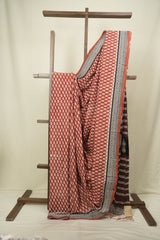 Red HBP Cotton Saree - SRRCS3685