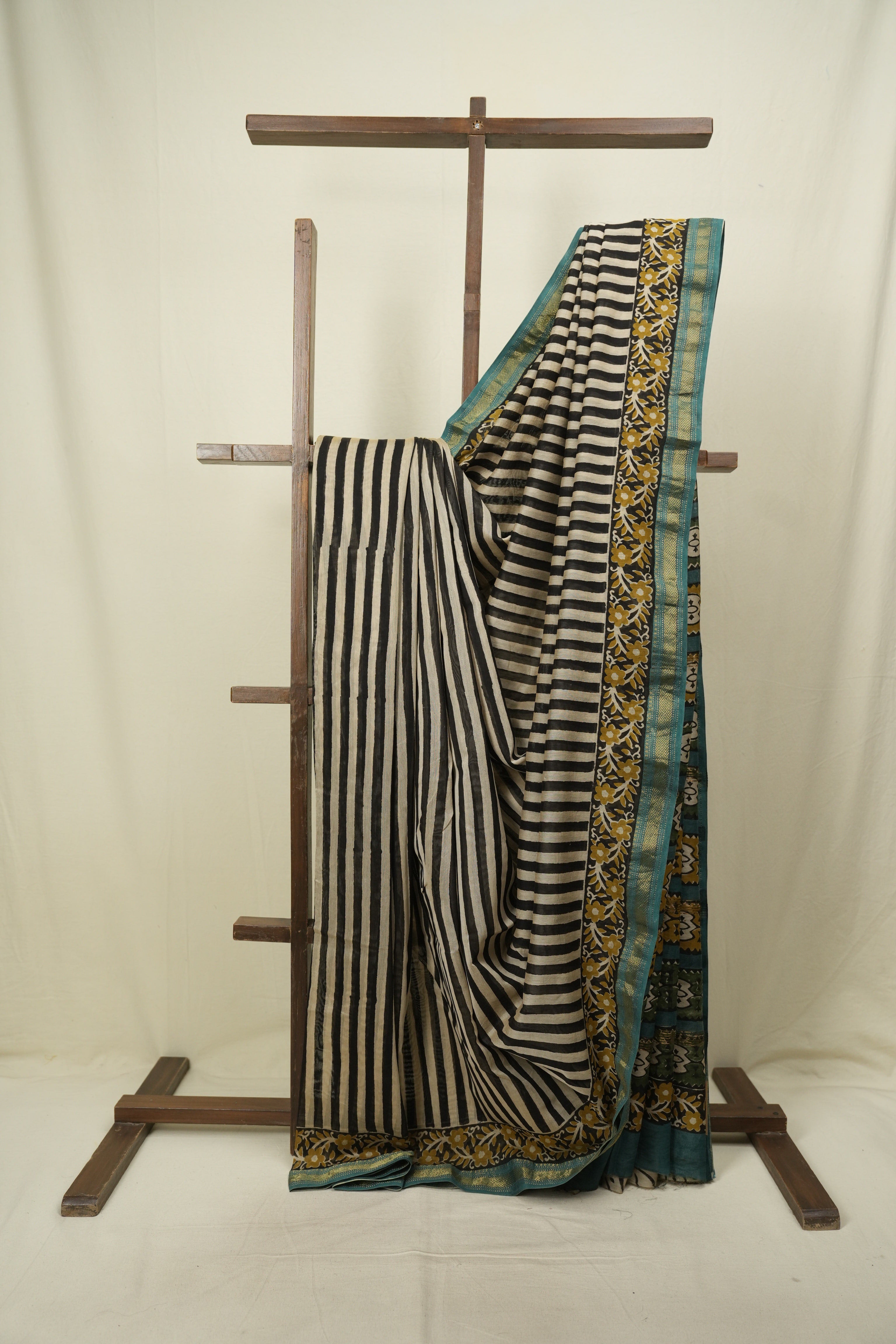 Cream HBP Cotton Silk Saree With Chanderi Border - SRCCSS1742