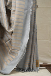 Powder Blue Tussar Silk Saree - SRPBTSS1644