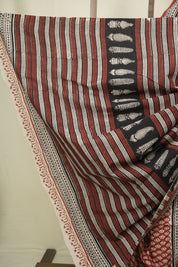 Red HBP Cotton Saree - SRRCS3685