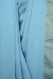 Sky Blue Cotton Paithani Saree - SRSBCPS664