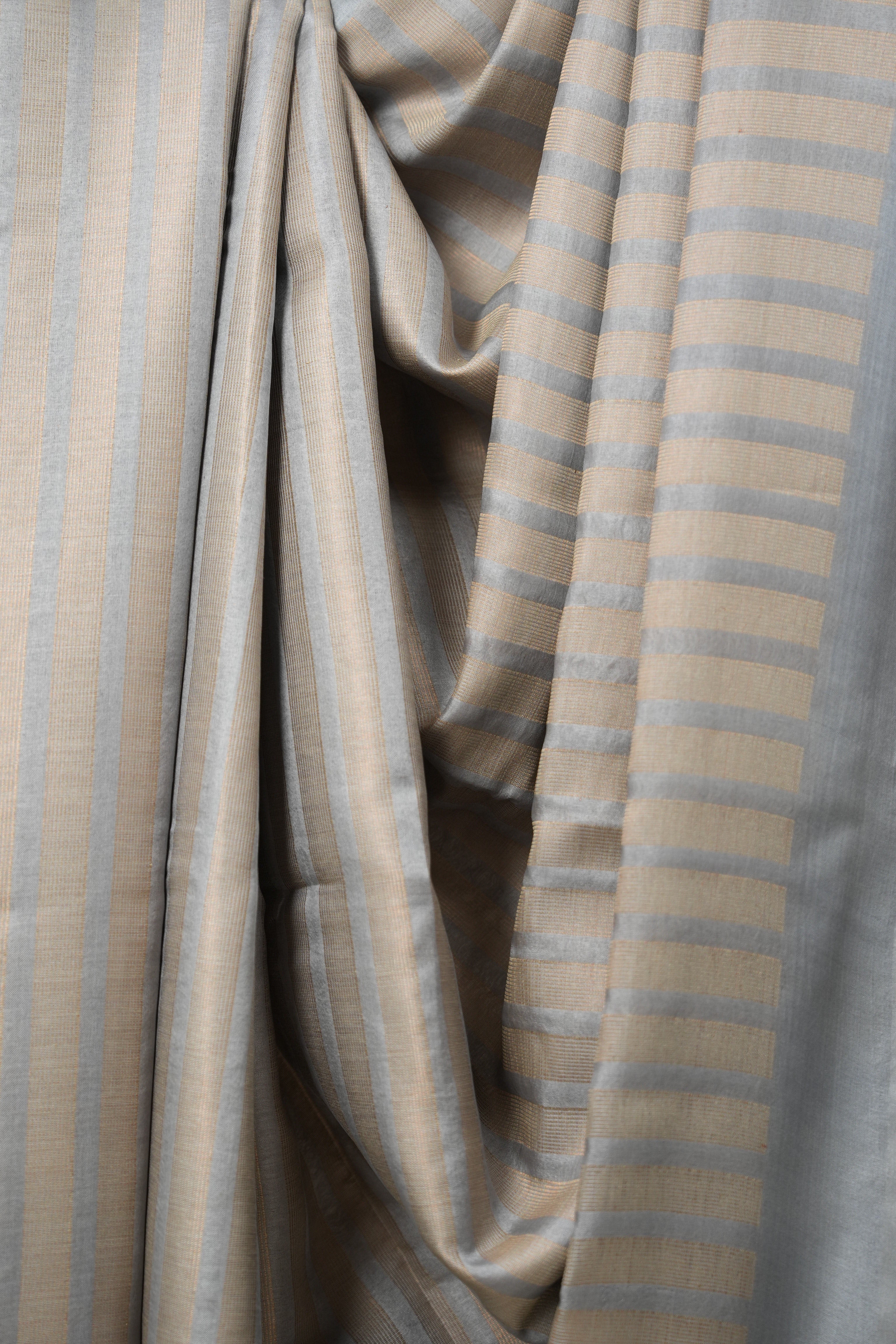 Powder Blue Tussar Silk Saree - SRPBTSS1644