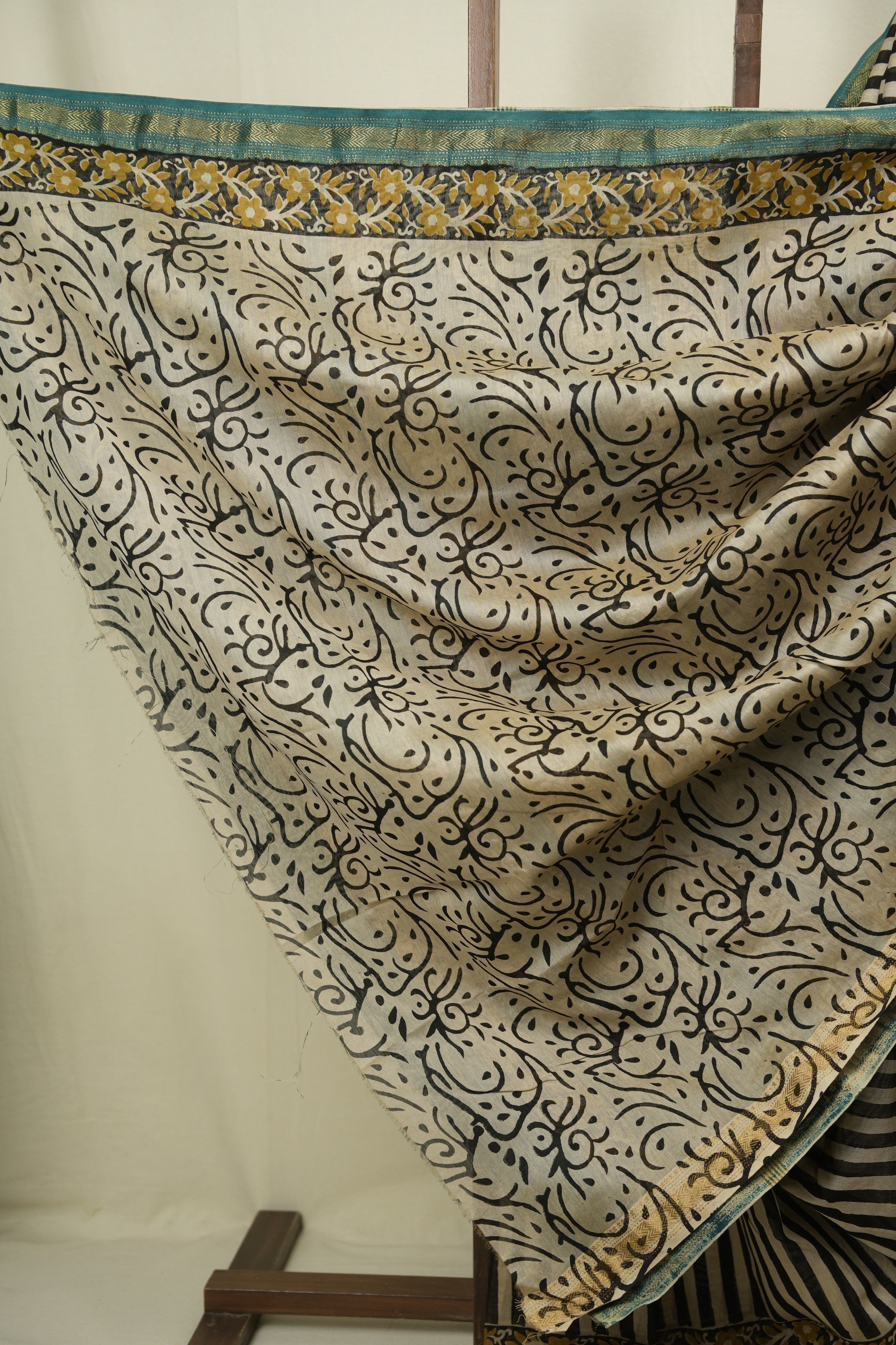 Cream HBP Cotton Silk Saree With Chanderi Border - SRCCSS1742
