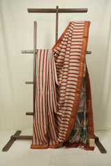 Red HBP Cotton Silk Saree With Chanderi Border - SRRCSS1743