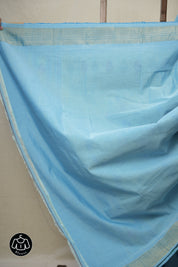 Sky Blue Cotton Paithani Saree - SRSBCPS664