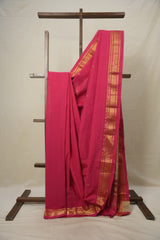 Rani Pink Cotton Paithani Saree - SRRPCPS665