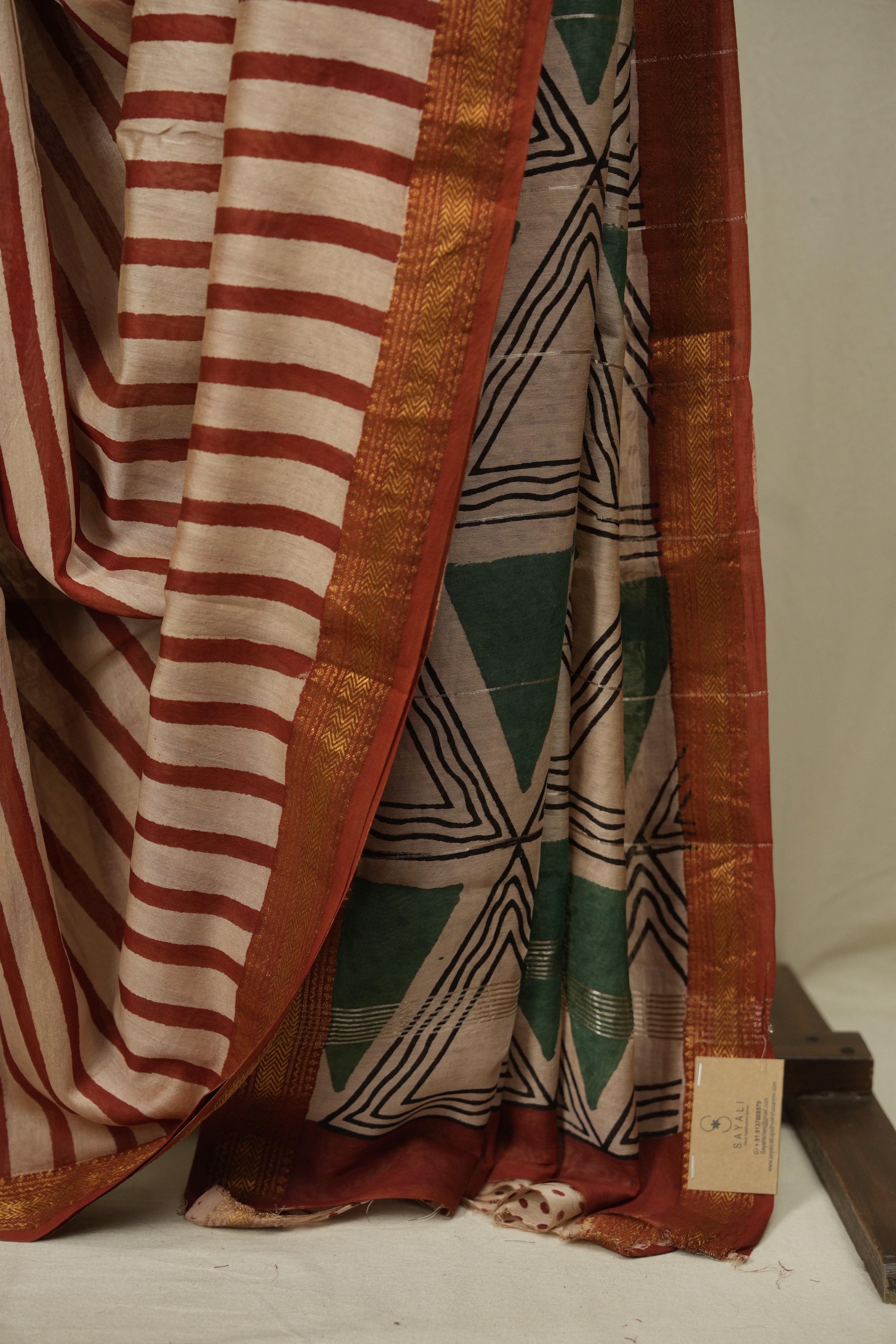 Red HBP Cotton Silk Saree With Chanderi Border - SRRCSS1743