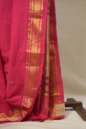 Rani Pink Cotton Paithani Saree - SRRPCPS665