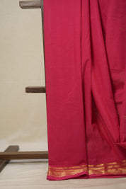 Rani Pink Cotton Paithani Saree - SRRPCPS665