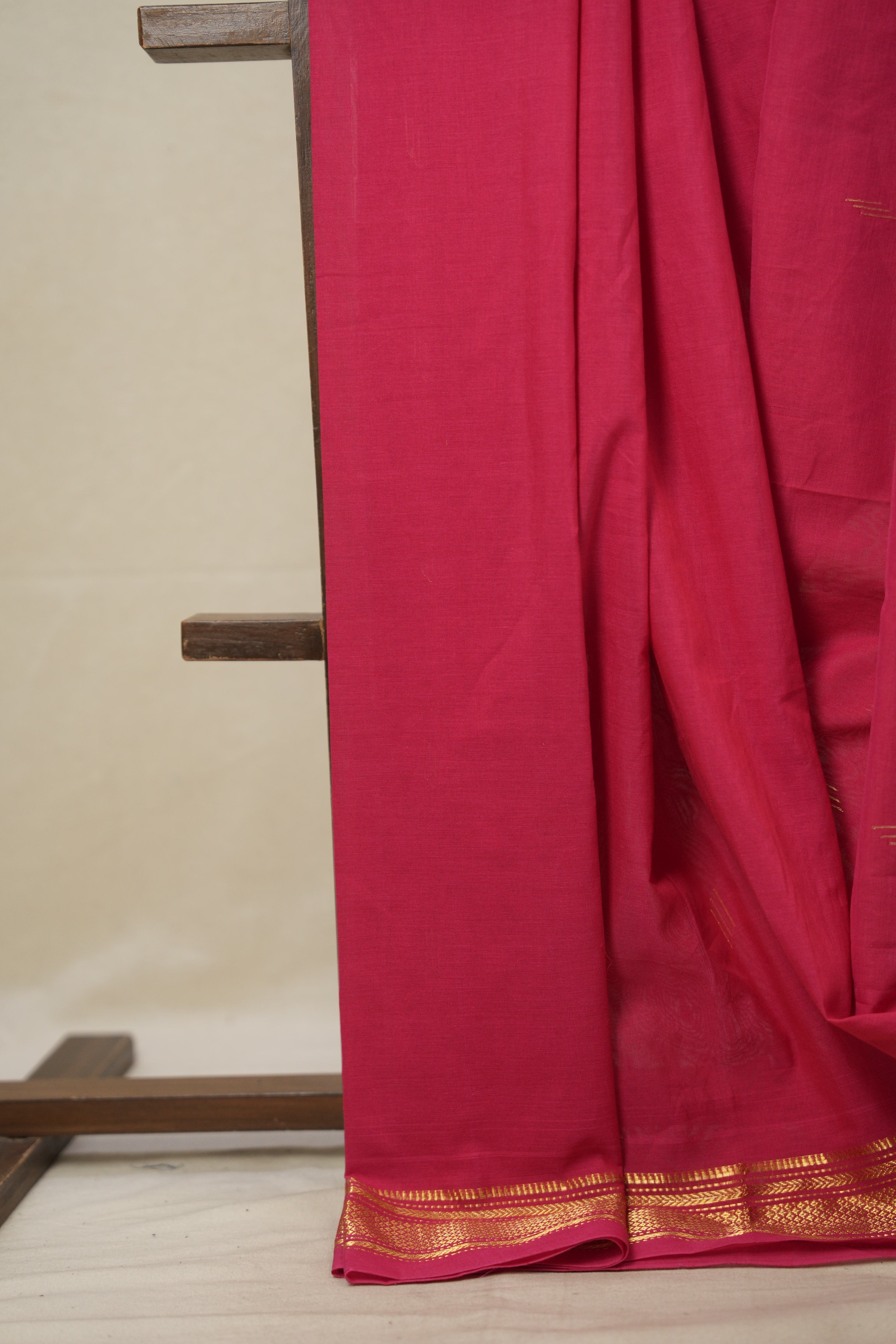 Rani Pink Cotton Paithani Saree - SRRPCPS665