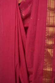 Rani Pink Cotton Paithani Saree - SRRPCPS665