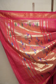 Rani Pink Cotton Paithani Saree - SRRPCPS665