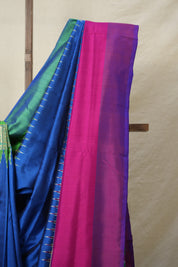 Dark Blue Pochampalli Silk Ikat Saree - SRDBPSIS287