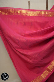 Rani Pink Cotton Paithani Saree - SRRPCPS665