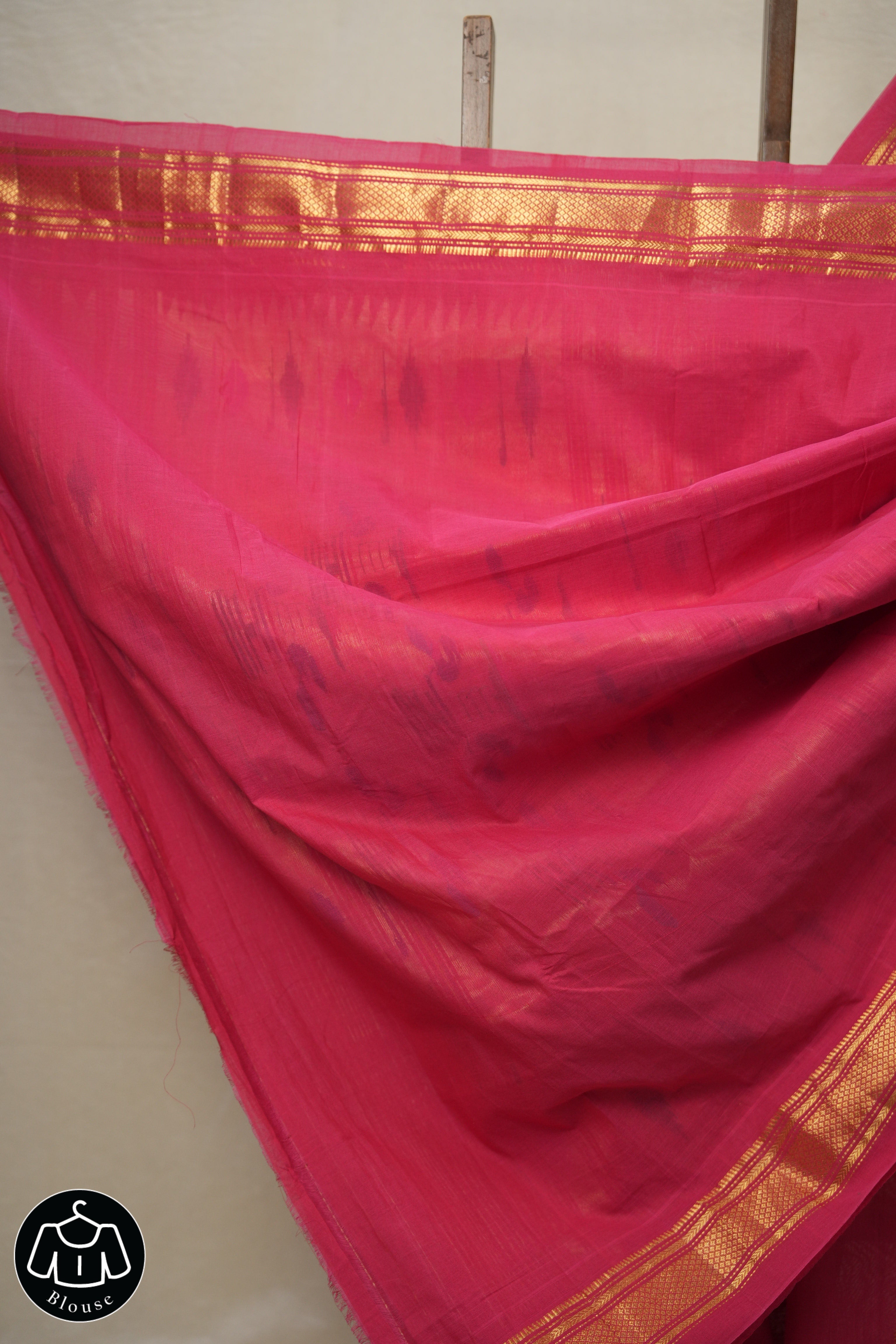 Rani Pink Cotton Paithani Saree - SRRPCPS665