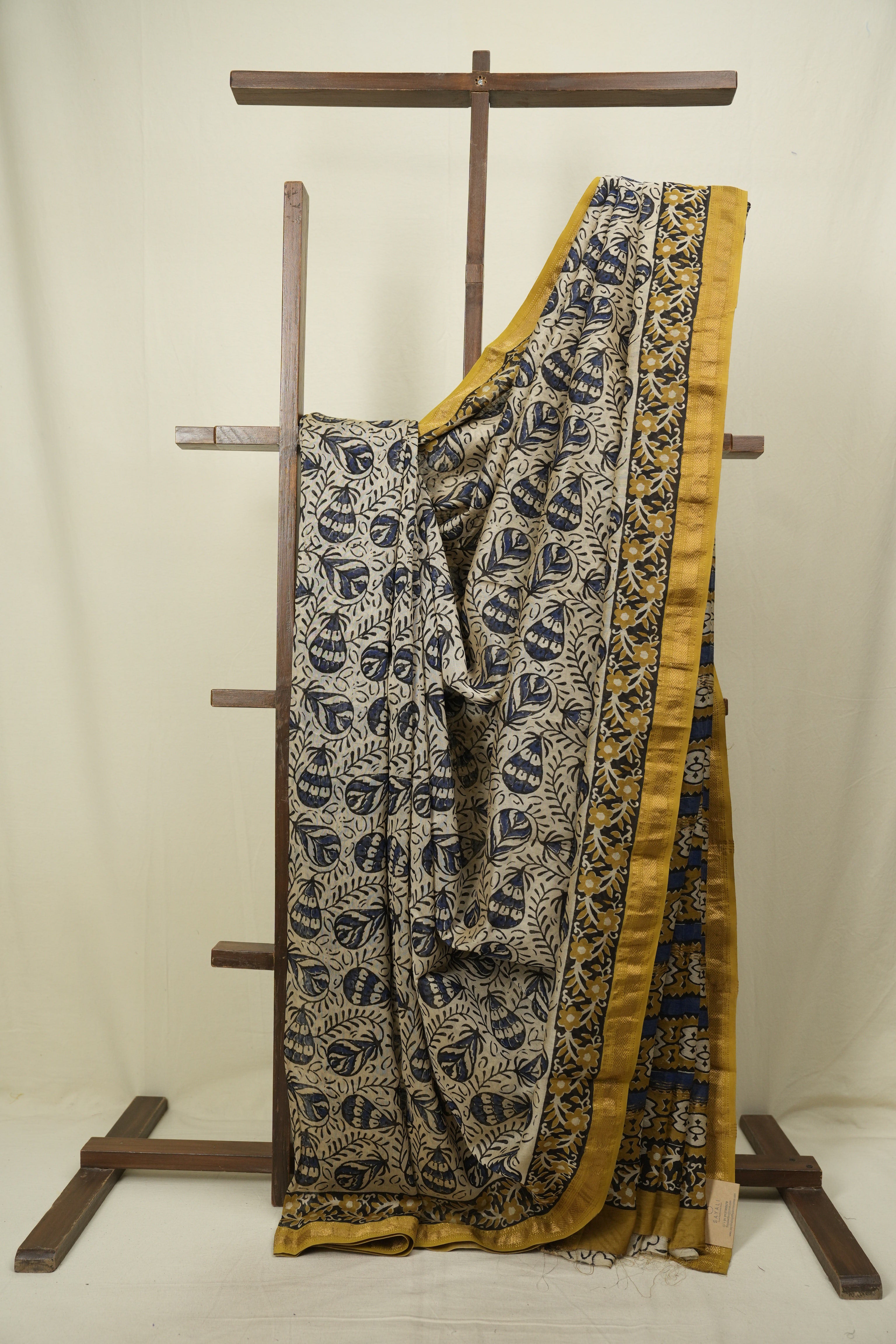 Cream HBP Cotton Silk Saree With Chanderi Border - SRCCSS1744