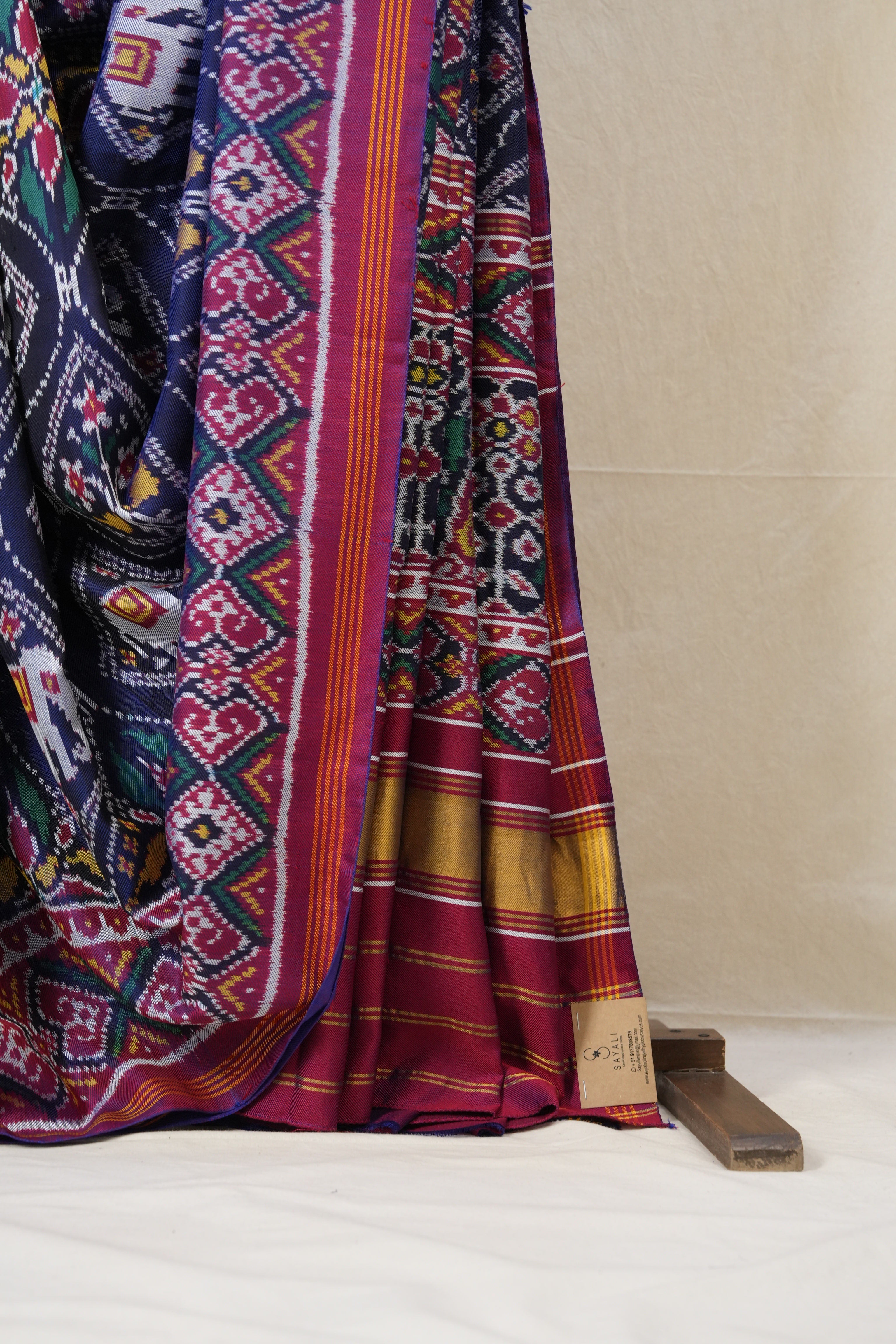 Blue Rajkot Patola Silk Saree - SRBRPSS463