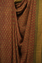 Rust HBP Cotton Saree - SRRCS3651