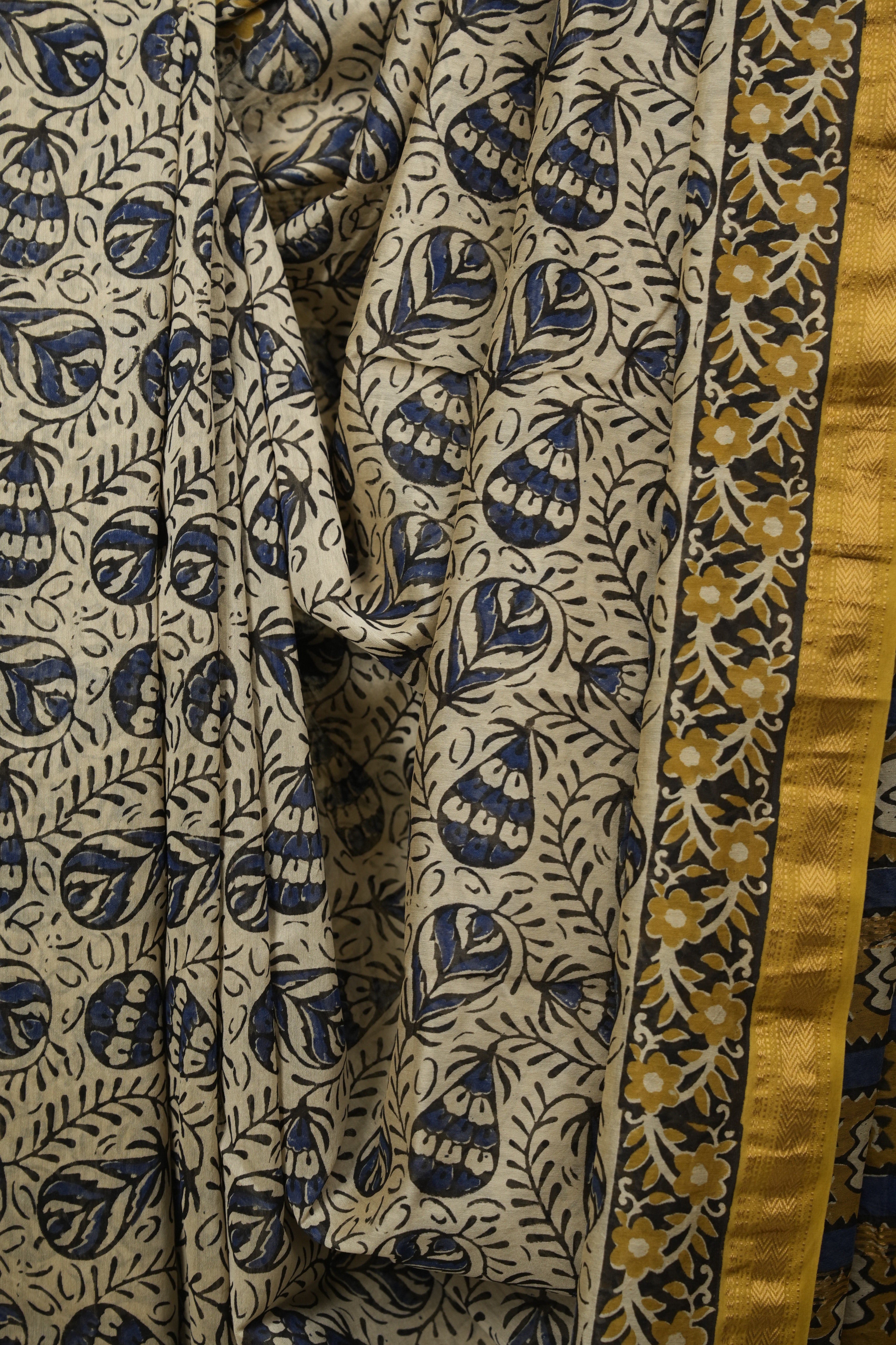 Cream HBP Cotton Silk Saree With Chanderi Border - SRCCSS1744
