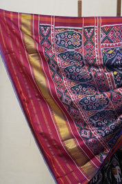 Blue Rajkot Patola Silk Saree - SRBRPSS463