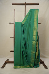 Green Cotton Paithani Saree - SRGCPS661