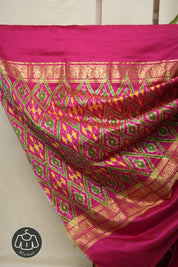 Peach Pochampalli Silk Ikat Saree - SRPPSIS286