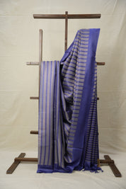Blue Tussar Silk Saree - SRBTSS1642