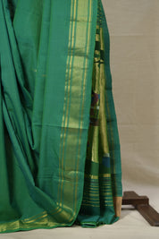 Green Cotton Paithani Saree - SRGCPS661