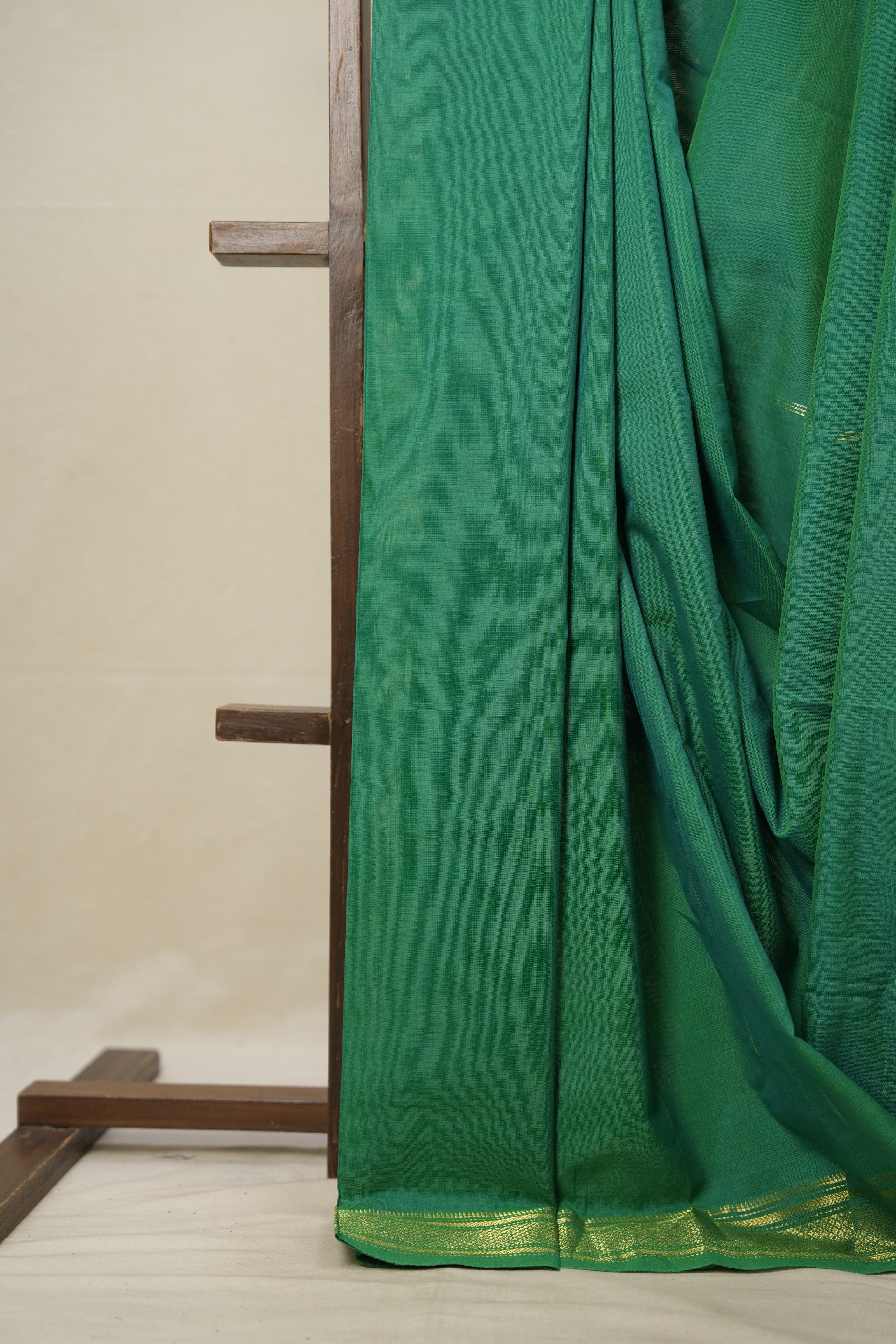 Green Cotton Paithani Saree - SRGCPS661