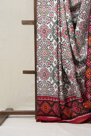 Maroon Rajkot Patola Silk Saree - SRMRPSS462