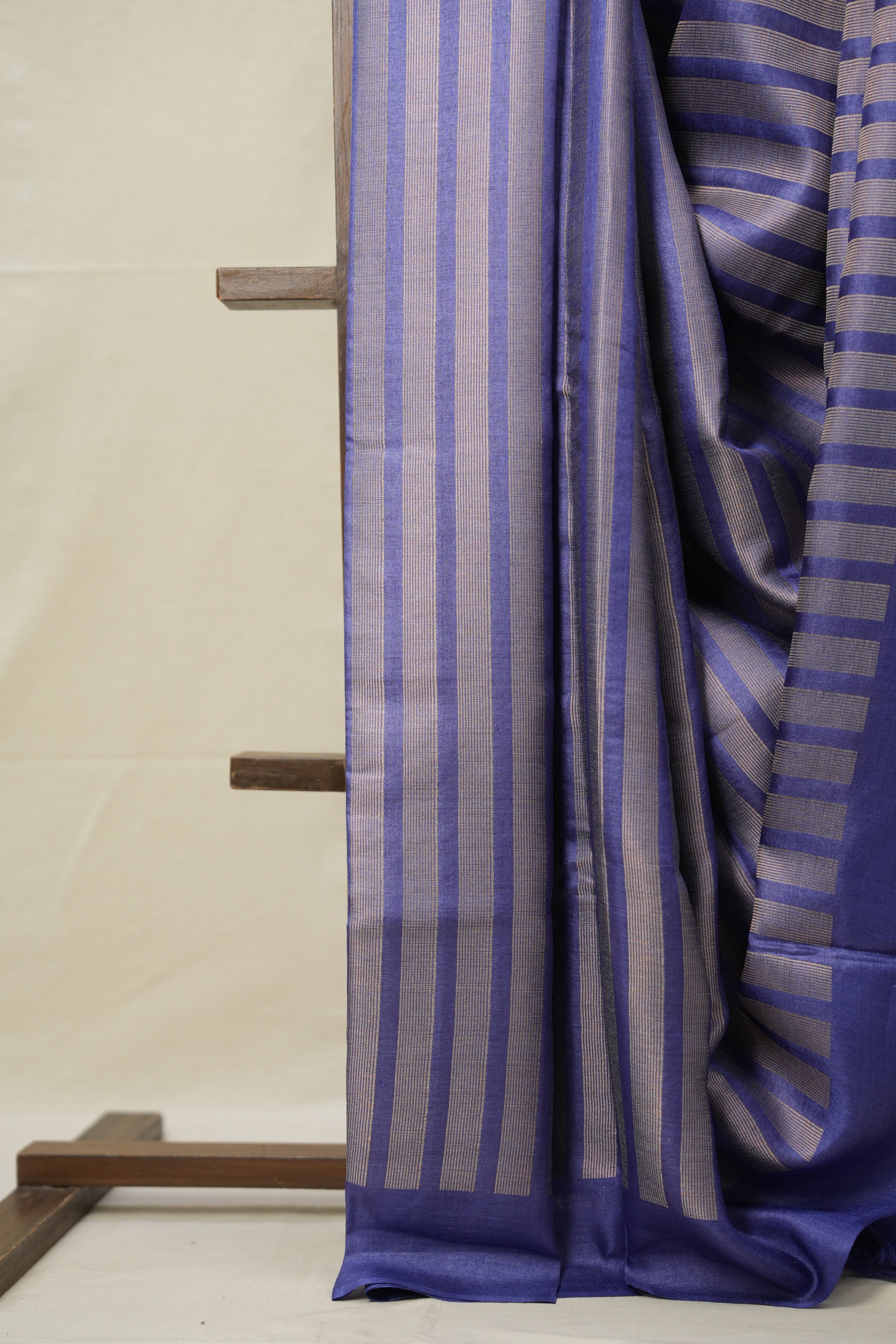 Blue Tussar Silk Saree - SRBTSS1642