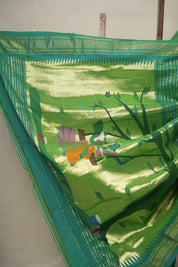 Green Cotton Paithani Saree - SRGCPS661
