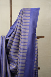 Blue Tussar Silk Saree - SRBTSS1642