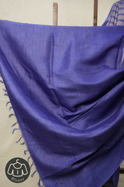 Blue Tussar Silk Saree - SRBTSS1642