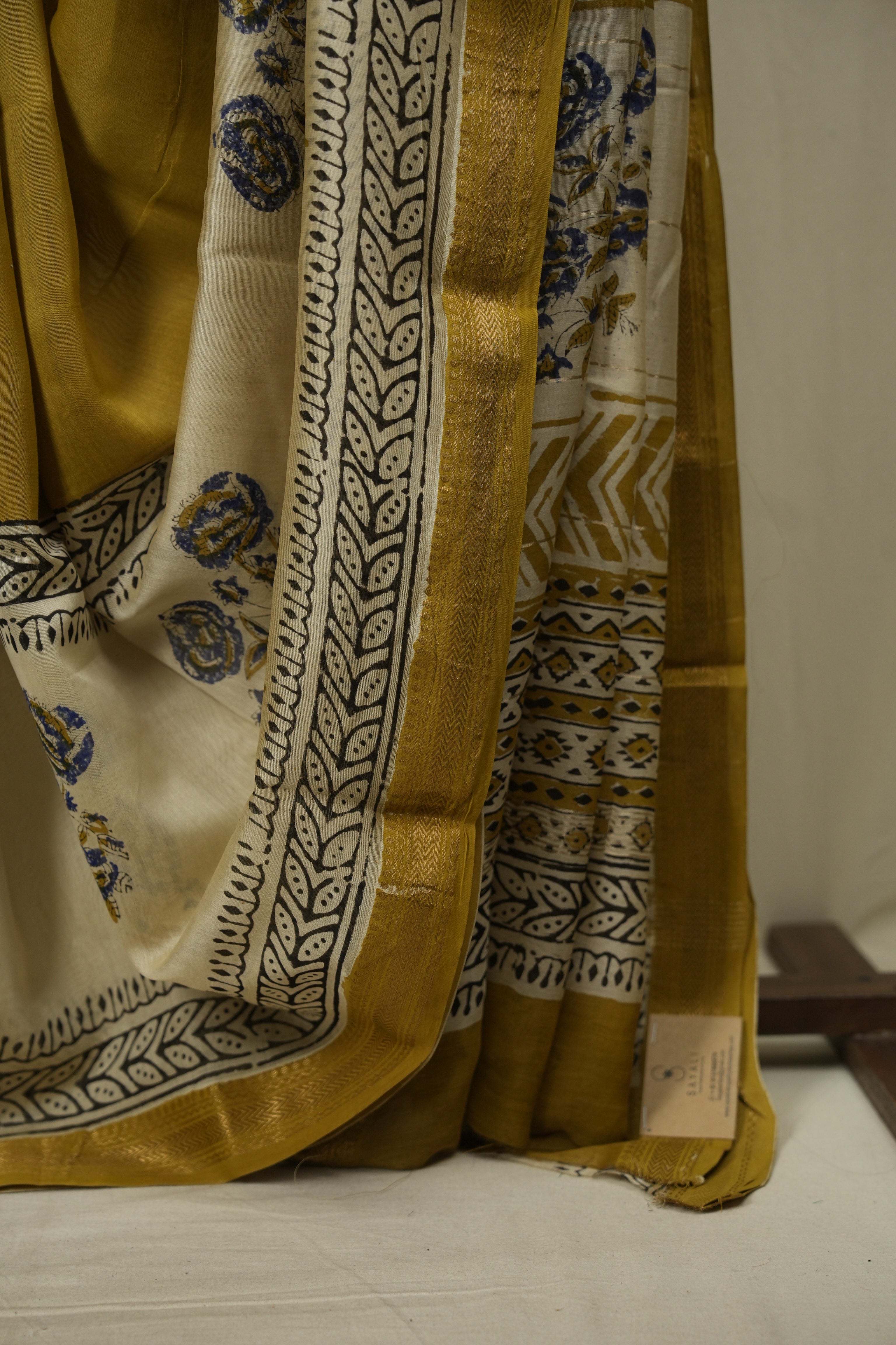 Mustard HBP Cotton Silk Saree With Chanderi Border - SRMCSS1759