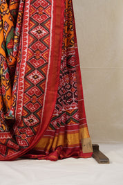 Orange Rajkot Patola Silk Saree - SRORPSS461
