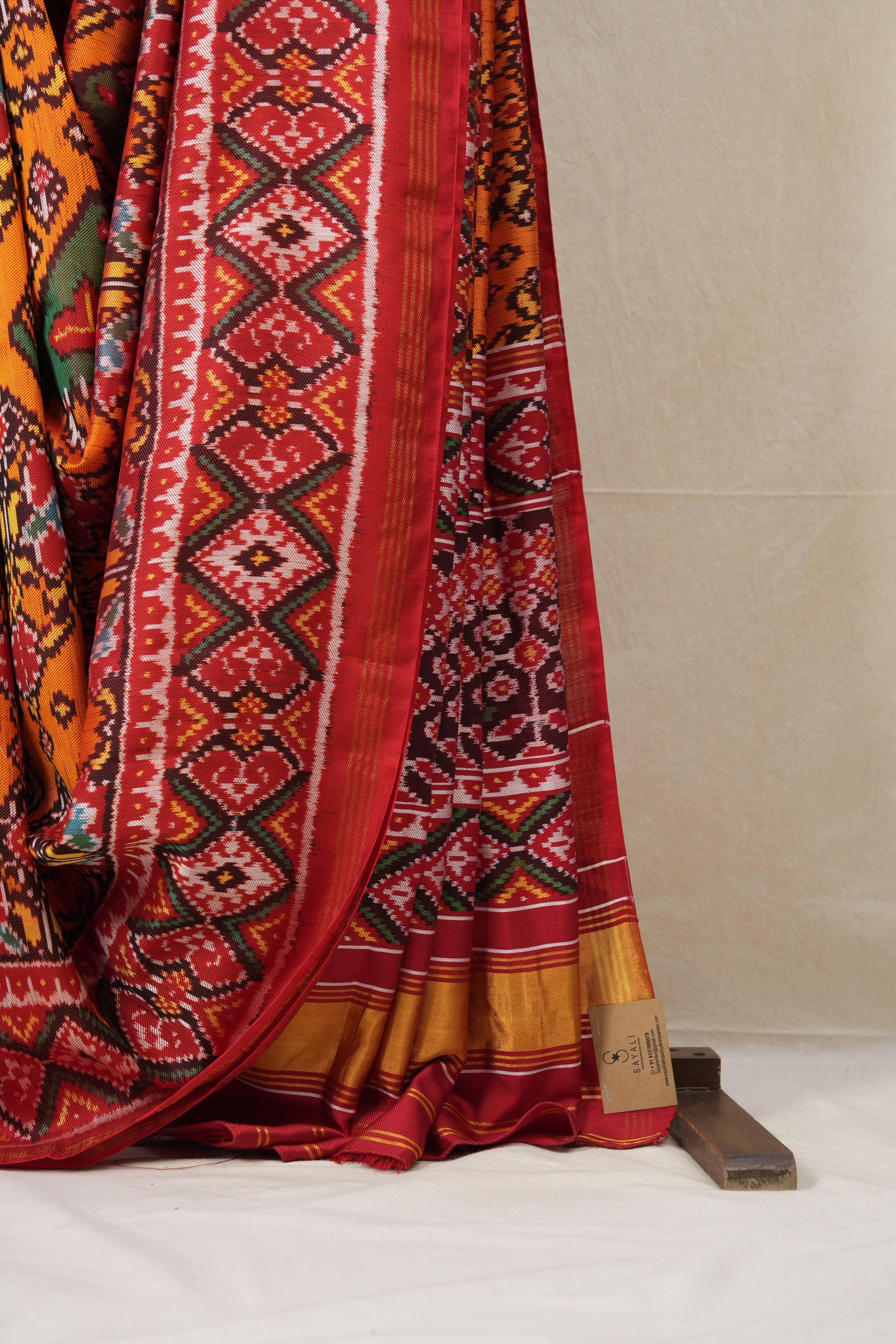 Orange Rajkot Patola Silk Saree - SRORPSS461