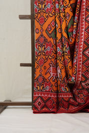Orange Rajkot Patola Silk Saree - SRORPSS461