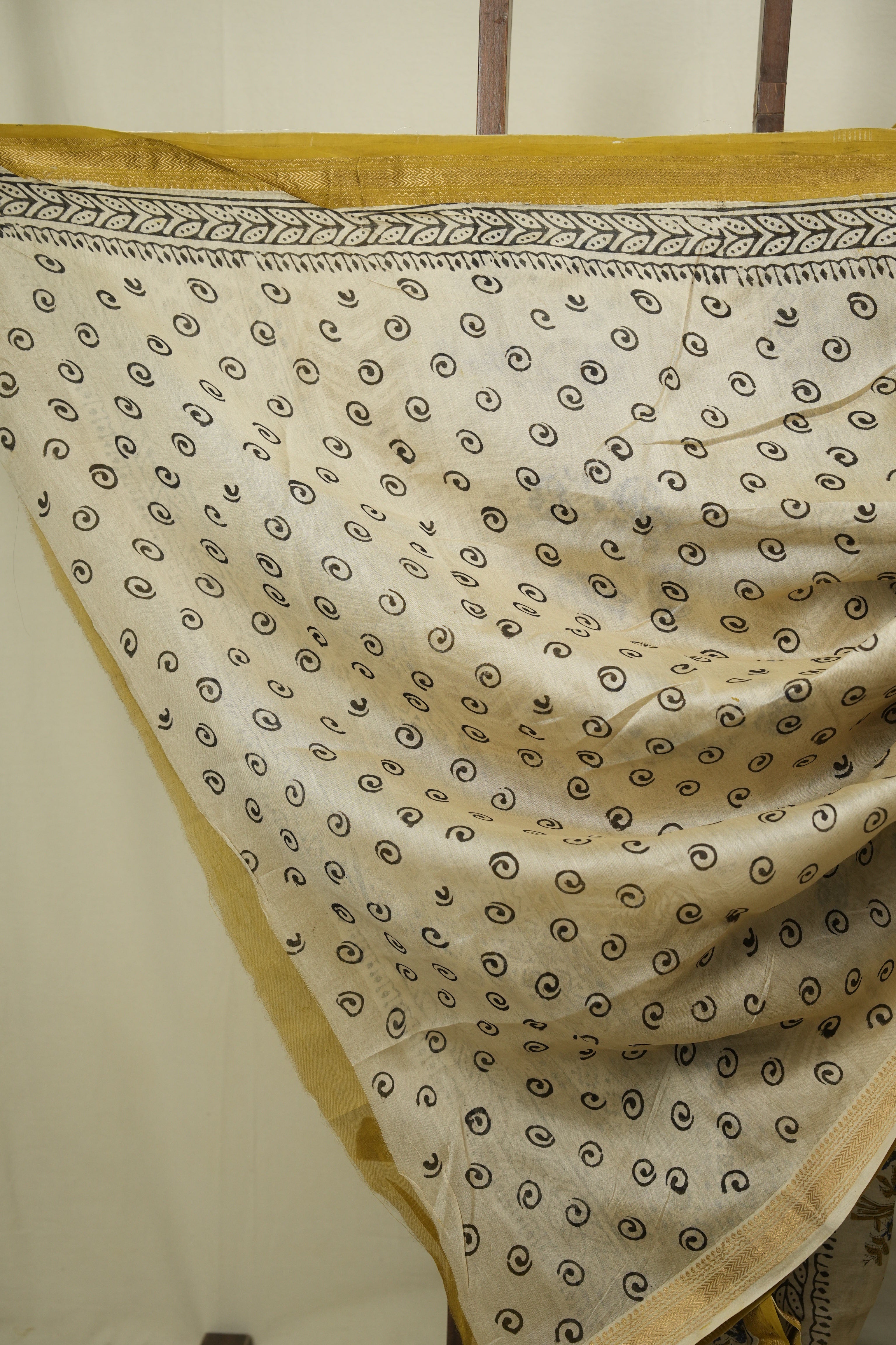Mustard HBP Cotton Silk Saree With Chanderi Border - SRMCSS1759