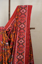 Orange Rajkot Patola Silk Saree - SRORPSS461
