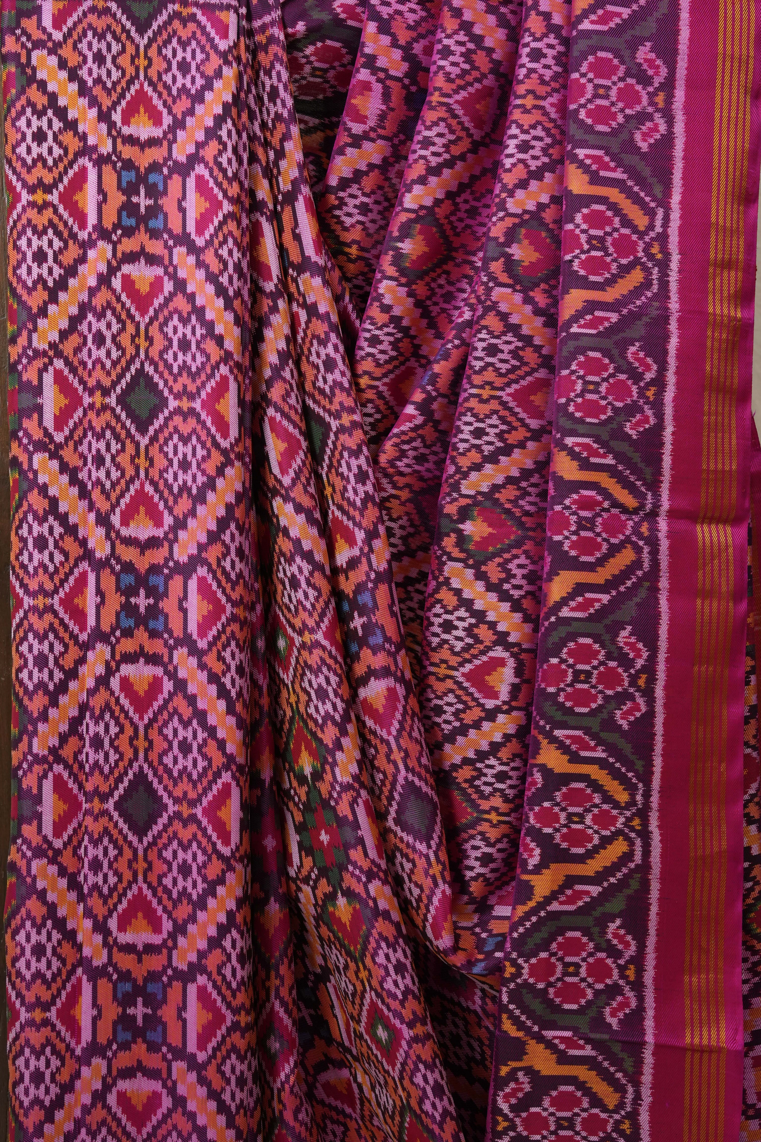 Pink Rajkot Patola Silk Saree - SRPRPSS460