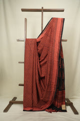 Red HBP Cotton Saree - SRRCS3650