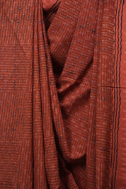 Red HBP Cotton Saree - SRRCS3650