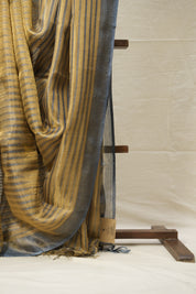 Light Blue Gold Tissue Tussar Silk Saree - SRLBGTTSS565