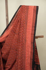 Red HBP Cotton Saree - SRRCS3650