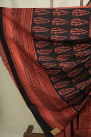 Red HBP Cotton Saree - SRRCS3650