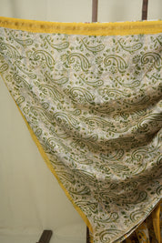 Yellow HBP Cotton Silk Saree With Chanderi Border - SRYCSS1761